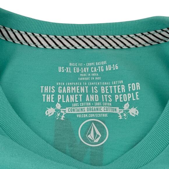 Volcom Stone Tennon T Shirt Boys Size XL 14 Front Back Print - Picture 4 of 6